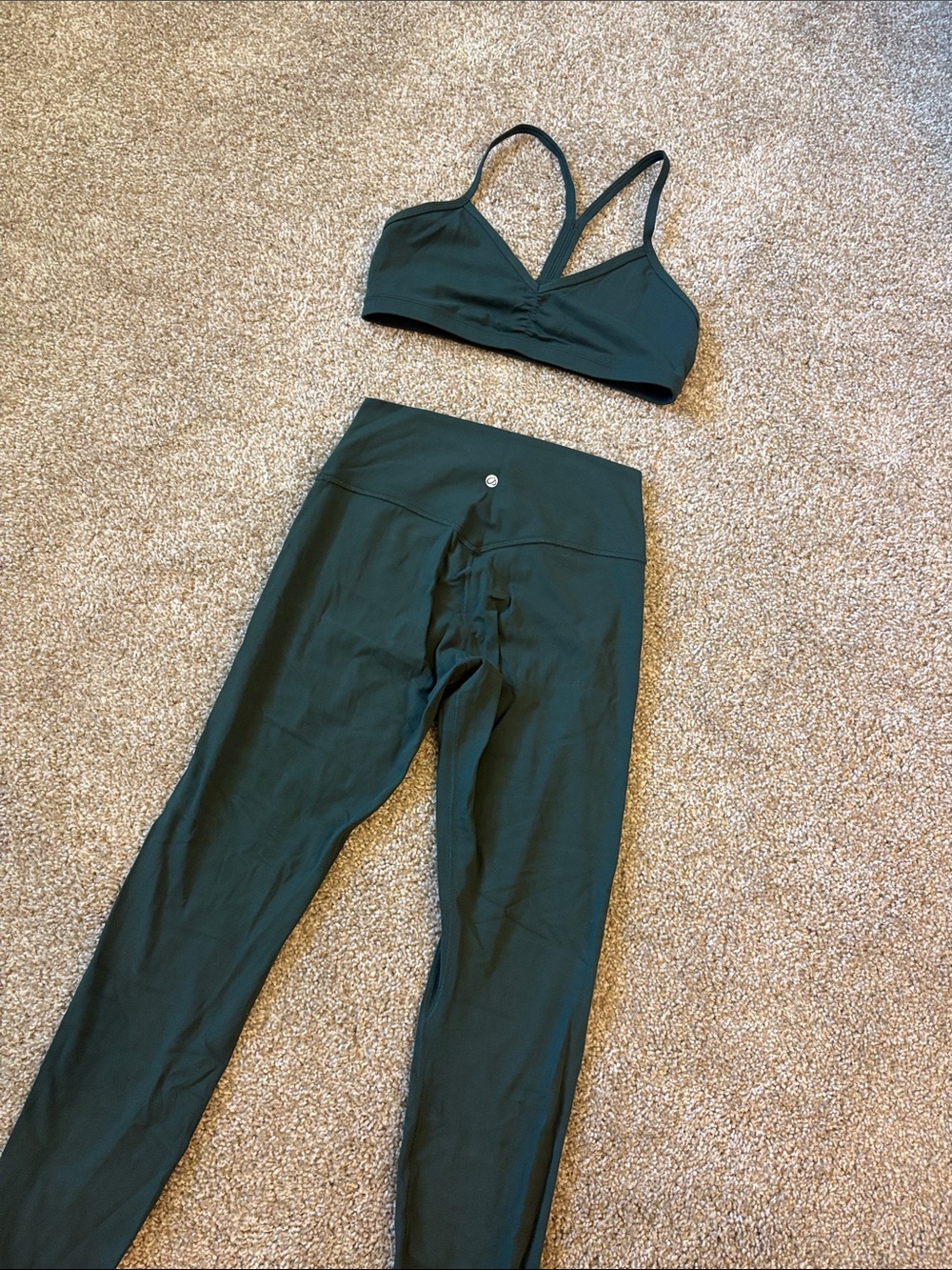 CRZ yoga Forrest green set